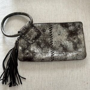Hobo Leather Wristlet with Fringe